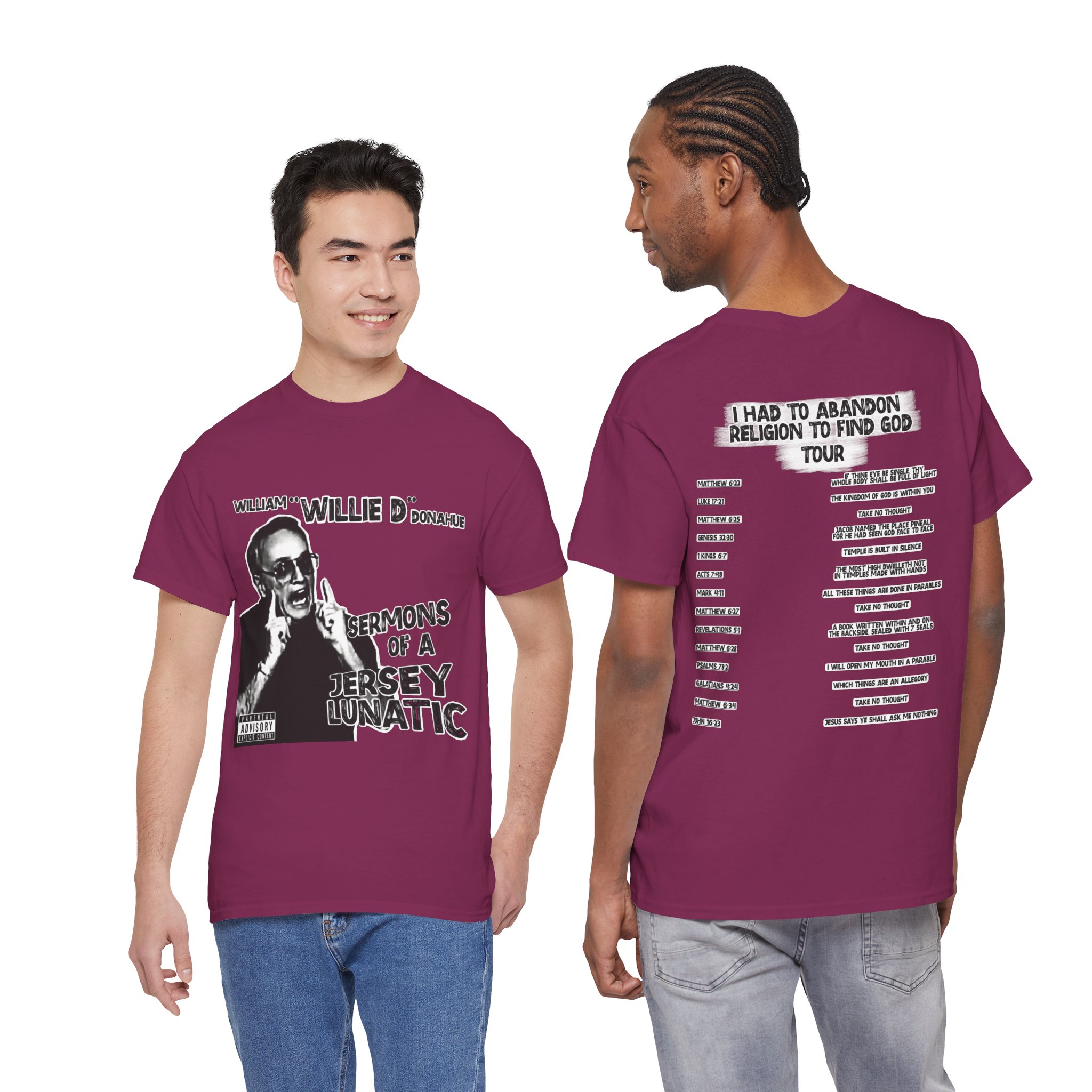 Jersey Lunatic Tour Heavy Cotton T-Shirt