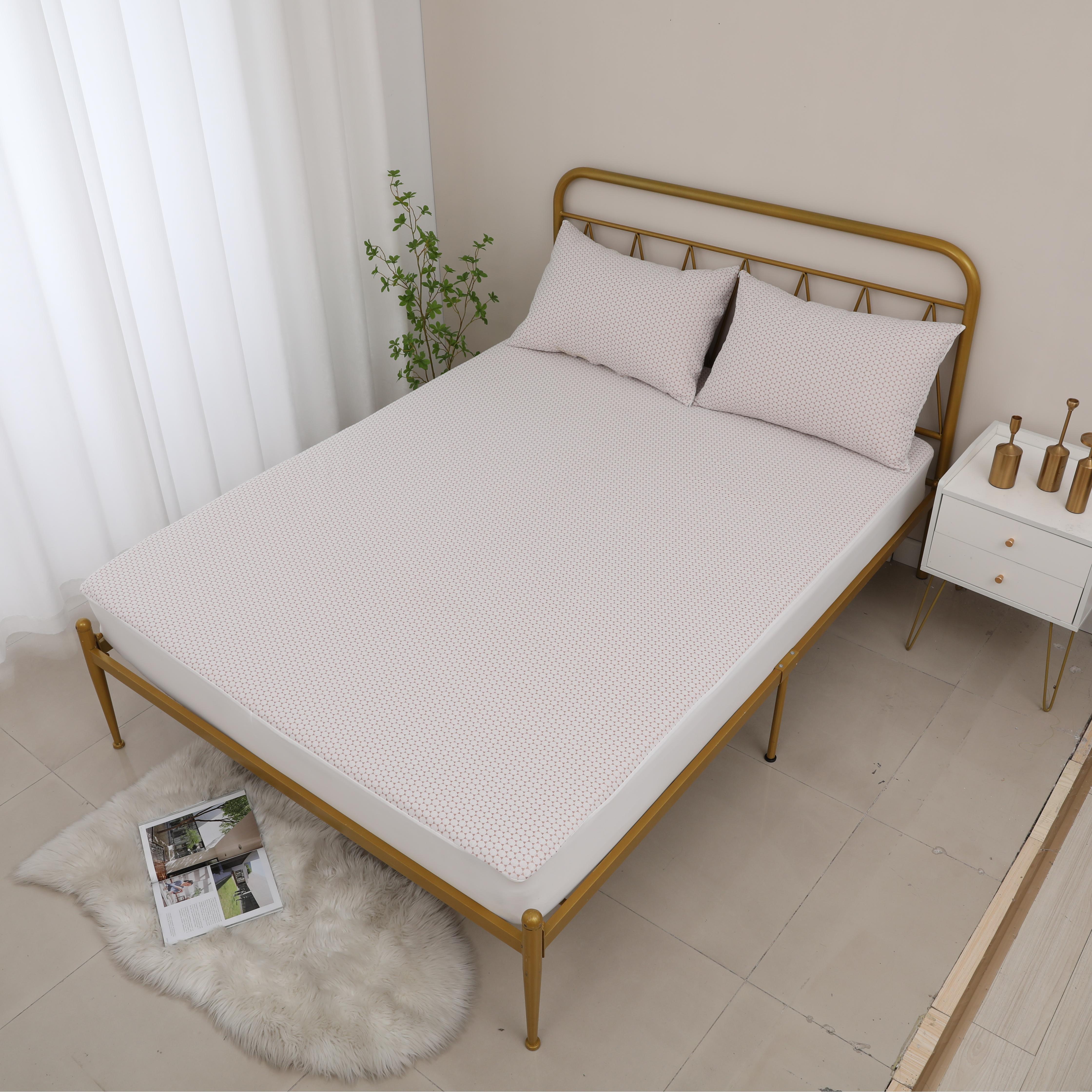 Copper Jacquard 100% Waterproof Mattress Protector Fitted Style