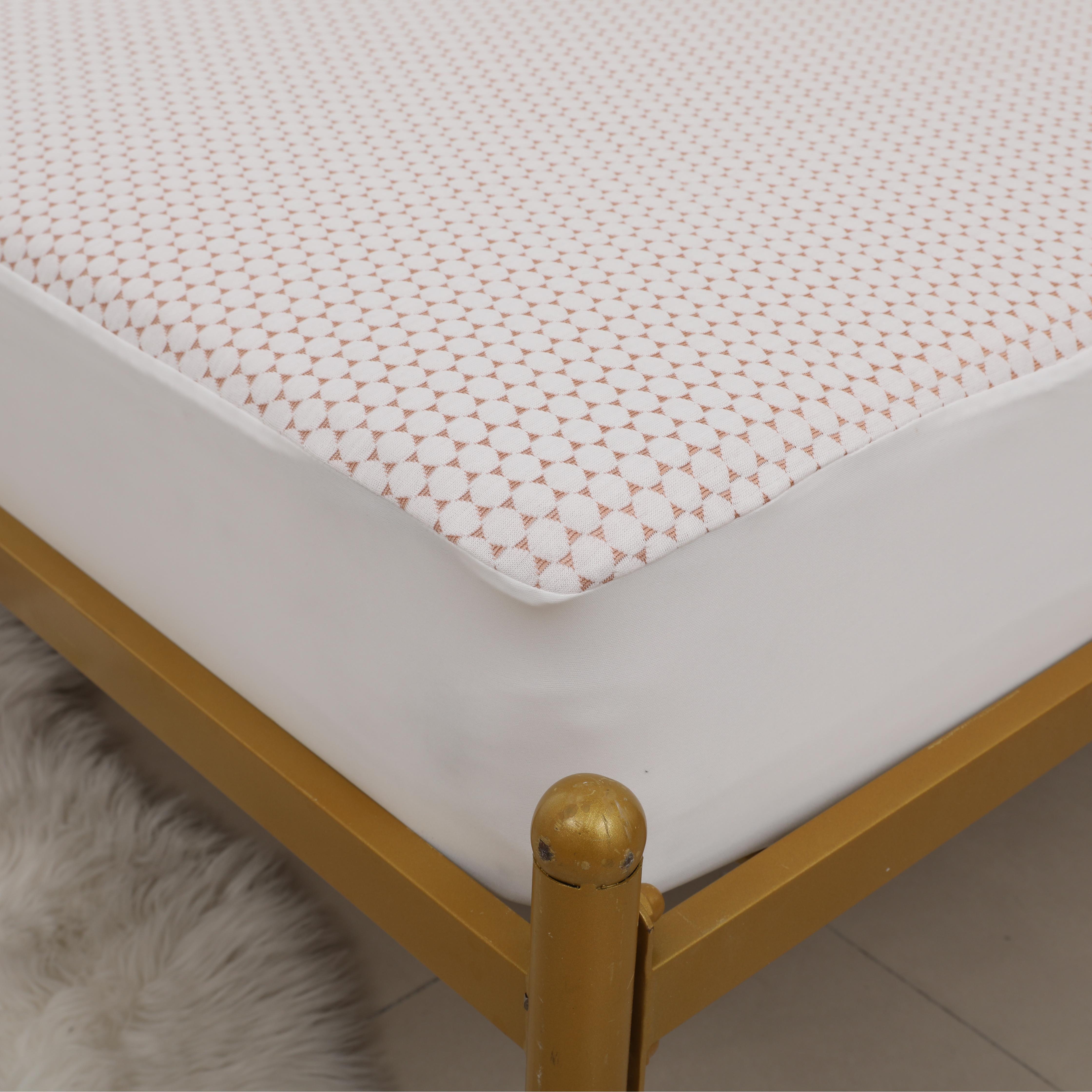 Copper Jacquard 100% Waterproof Mattress Protector Fitted Style