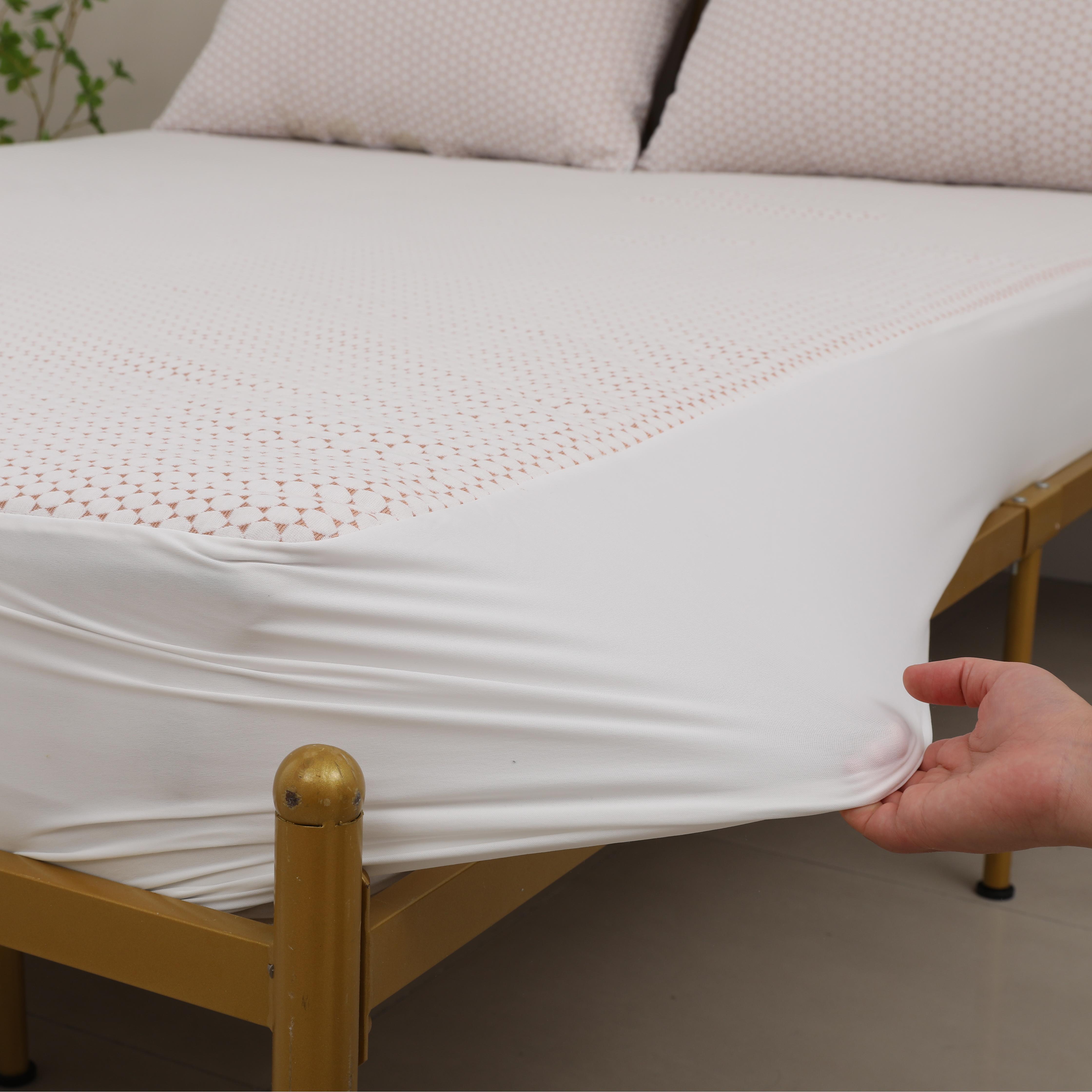 Copper Jacquard 100% Waterproof Mattress Protector Fitted Style