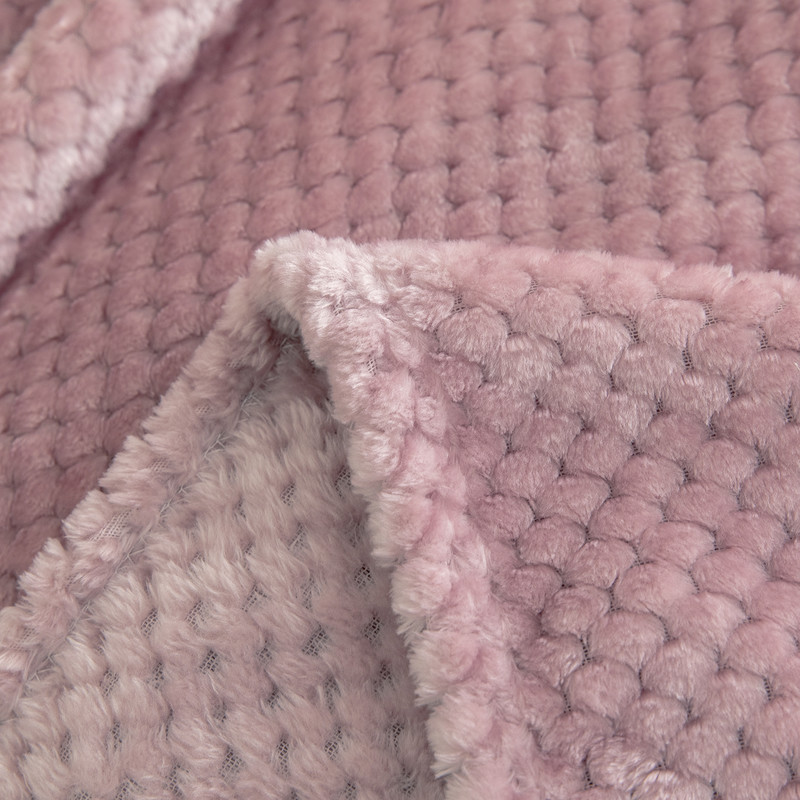 3D Jacquard Flannel Blanket 280gsm Single Layer Lightweight Cozy Fleece Blanket