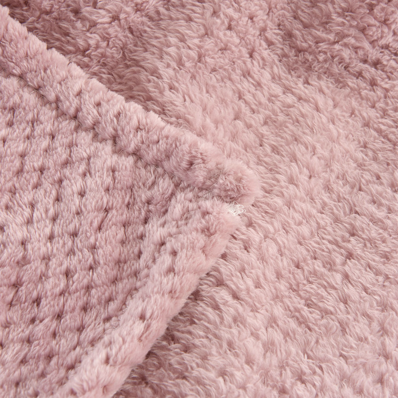 3D Jacquard Flannel Blanket 280gsm Single Layer Lightweight Cozy Fleece Blanket