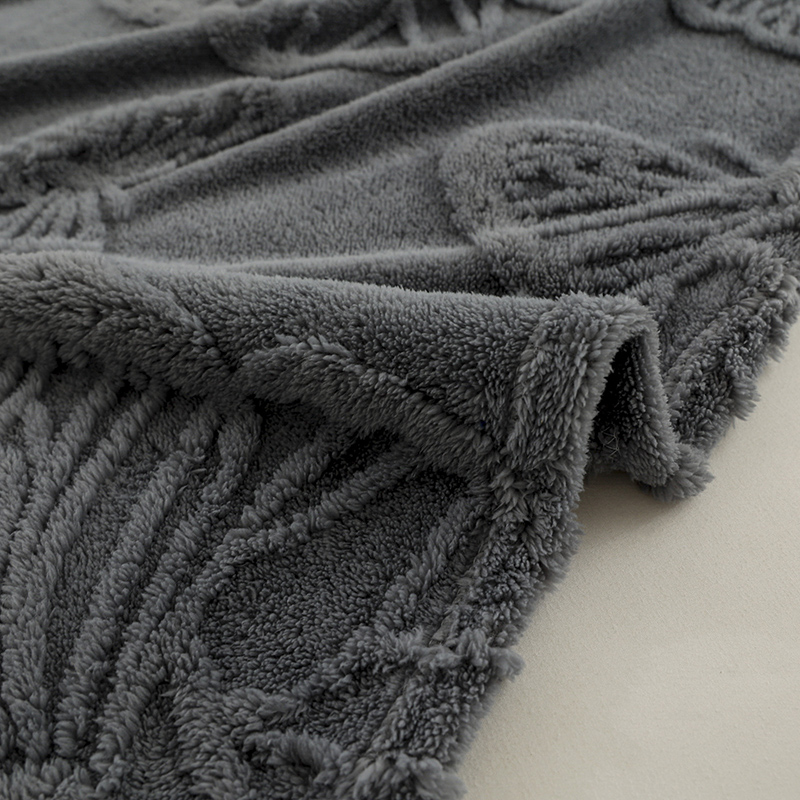 3D Butterfly Jacquard Shaggy Sherpa Fleece Blanket 300gsm Single Layer Lightweight Cozy Fleece Blanket