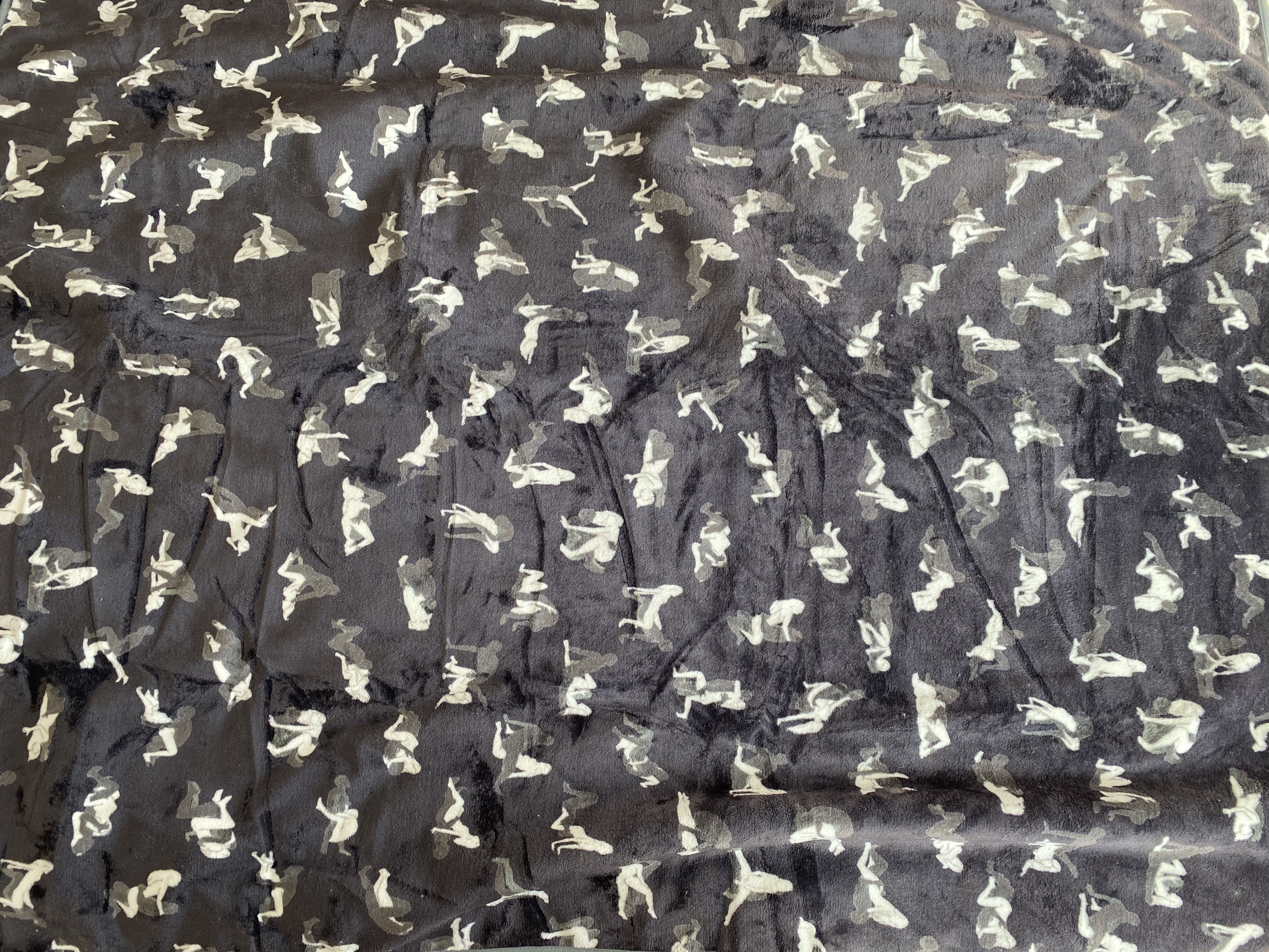 Printed Flannel Sherpa Fleece Waterproof Sex Love Blanket