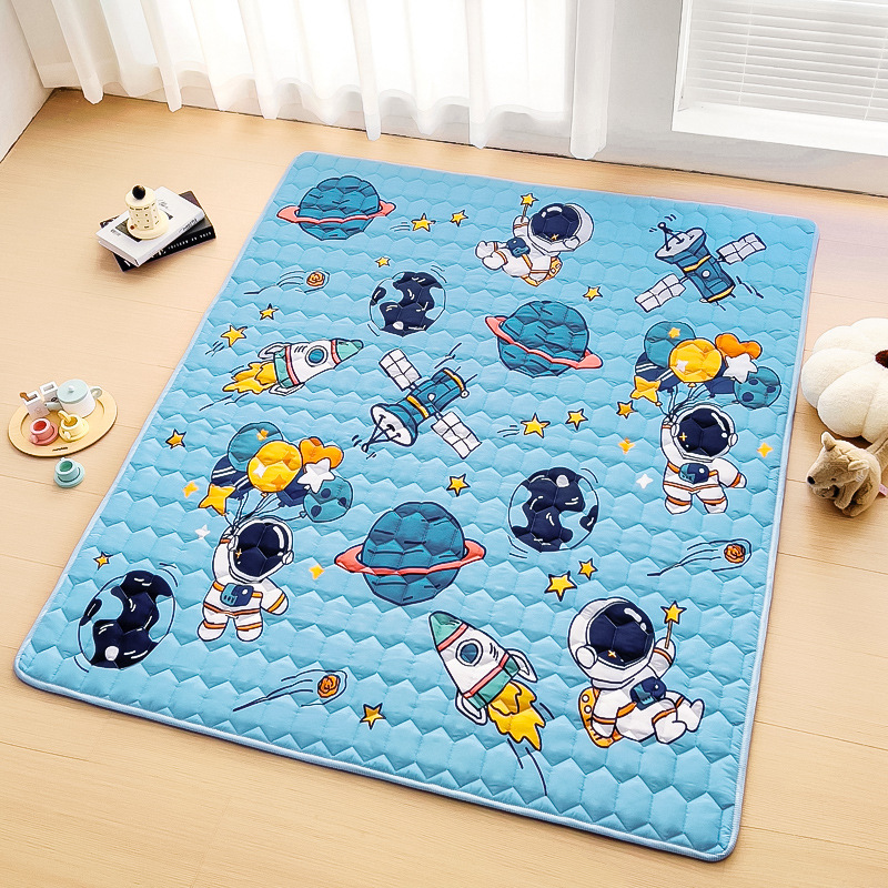 Soft Thicker Quilted Cushioned Poly fiber foam Baby Play Mat Foldable Washable Nonslip Toddler Sponge Mat