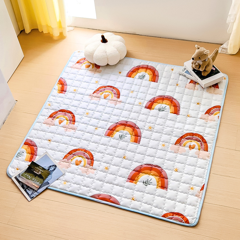 Soft Thicker Quilted Cushioned Poly fiber foam Baby Play Mat Foldable Washable Nonslip Toddler Sponge Mat
