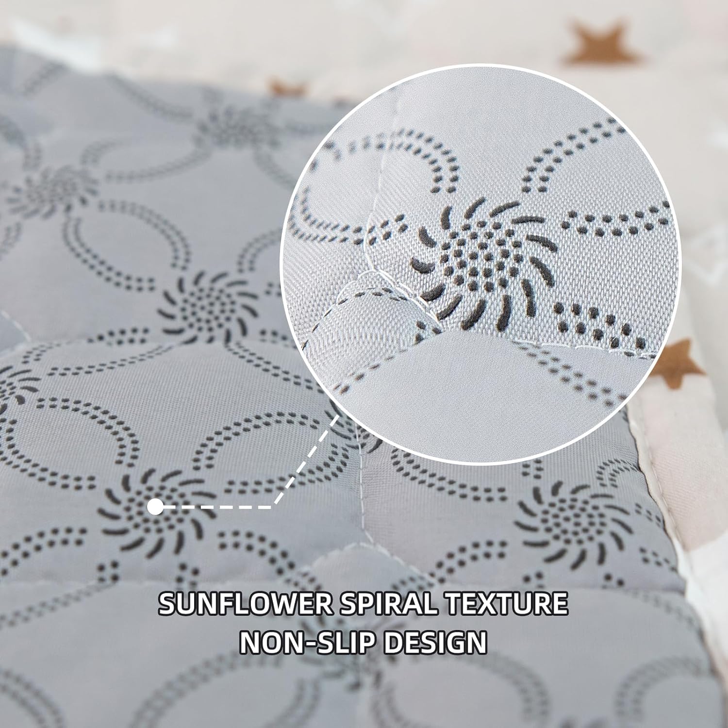 540gsm Portable Quilted Cushioned Baby Play Mat Foldable Washable Nonslip Crawling Playen Mat for Floor 
