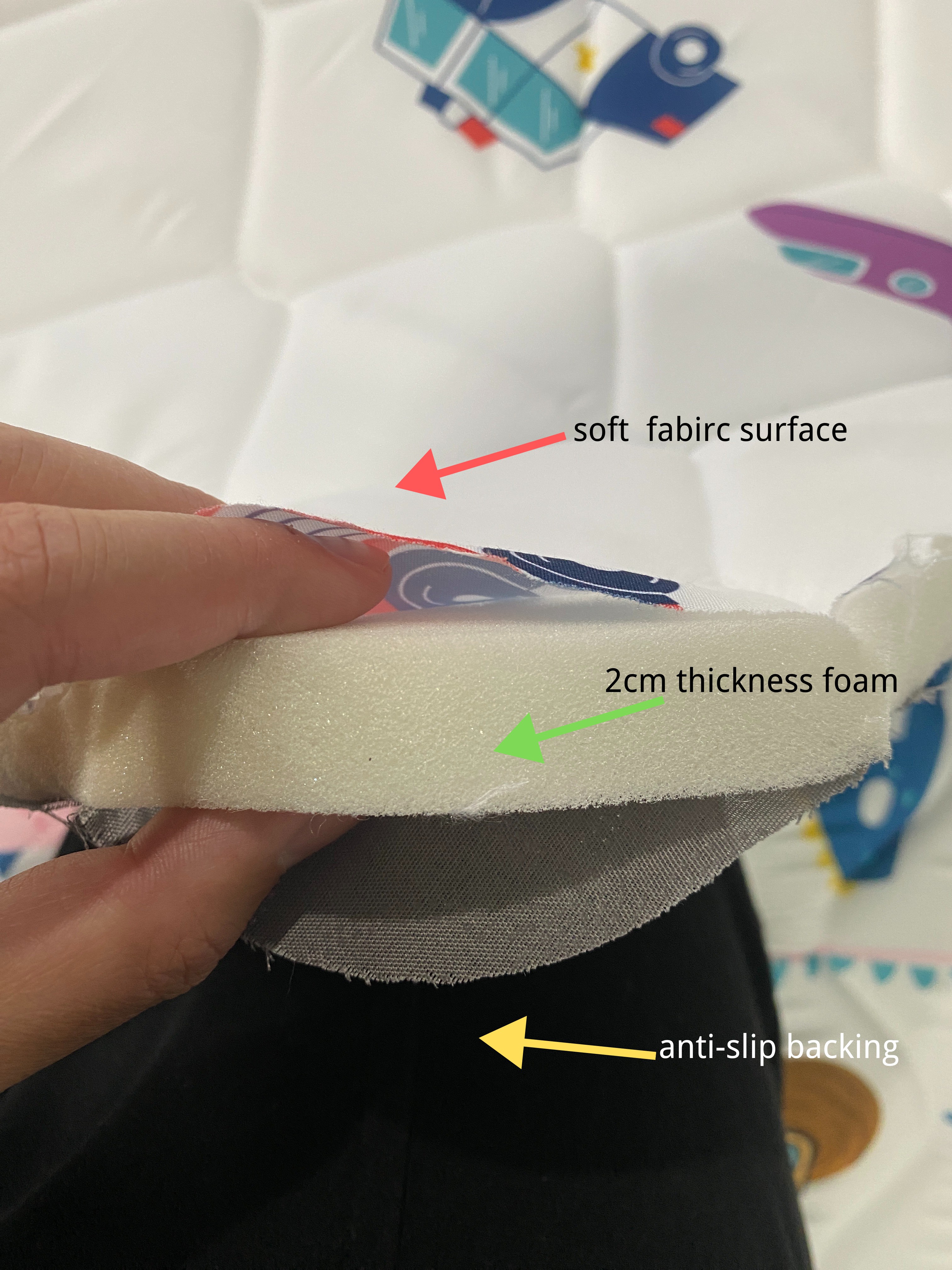 Premium Soft Thicker Quilted Cushioned Premuim Foam Baby Play Mat Foldable Washable Nonslip Toddler Sponge Mat for Floor