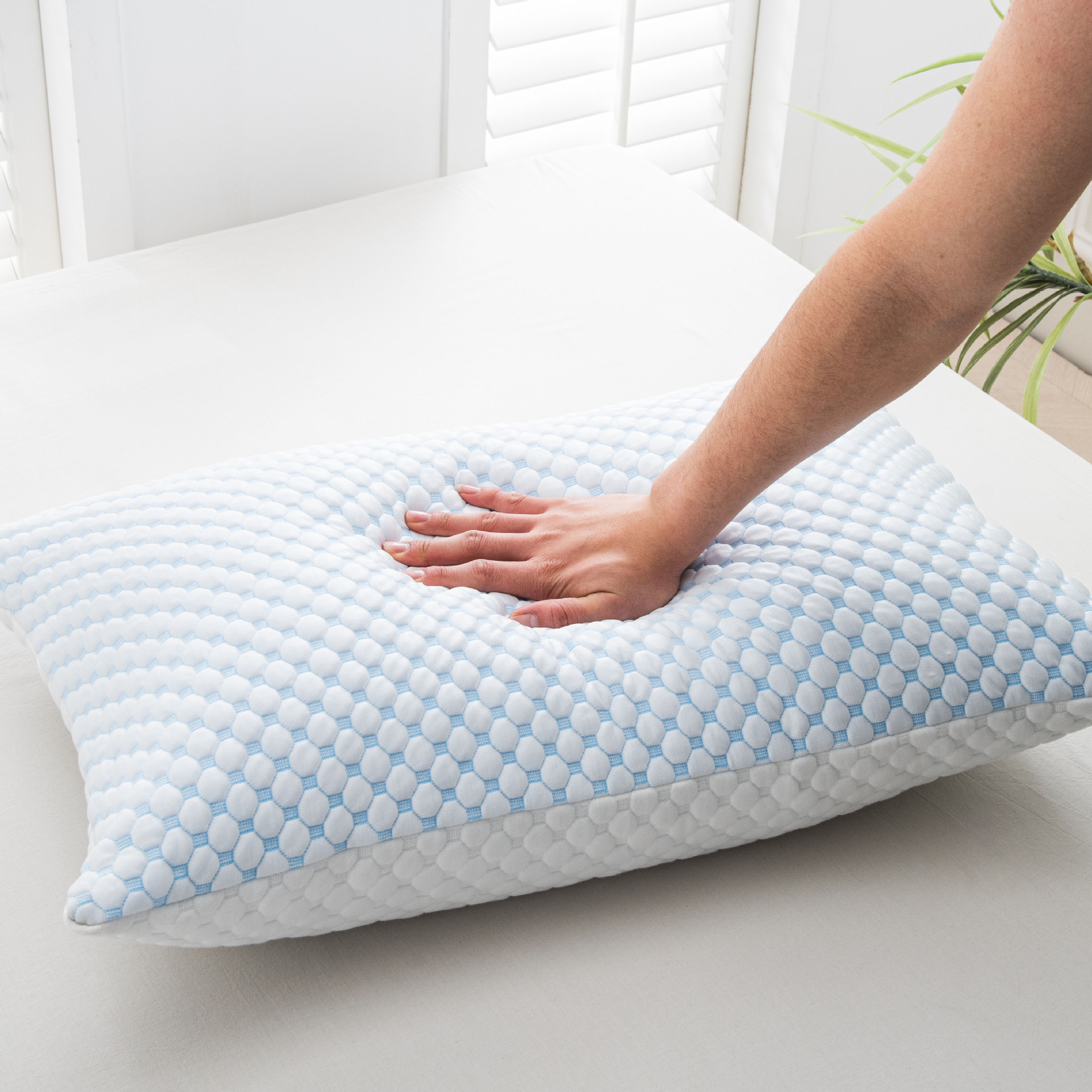 Shredded Memory Foam Pillow with Removable Washable Cooling Cover