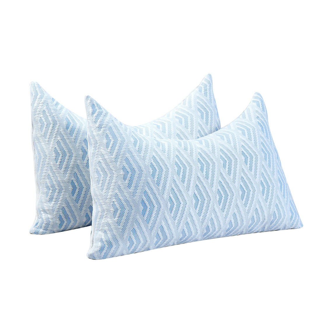 Adjustable Shredded Memory Foam Curved Pillow with Removable Washable Cooling Cover
