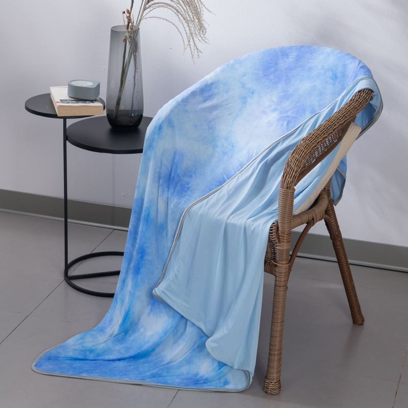 Dual-Sided Cooling Blanket – Cold Nylon + Cold Nylon With Tie Dye Effect Design
