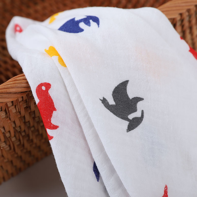 Printed Two Layers Cotton Wrinkle Gauze Fabric 