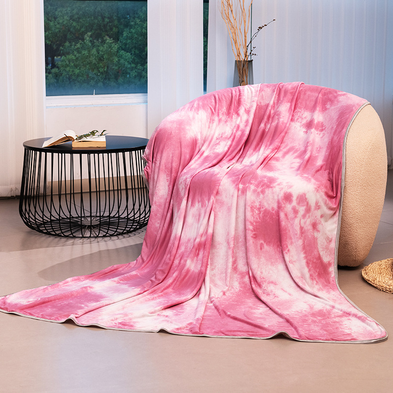Dual-Sided Cooling Blanket – Cold Nylon + Cold Nylon With Tie Dye Effect Design