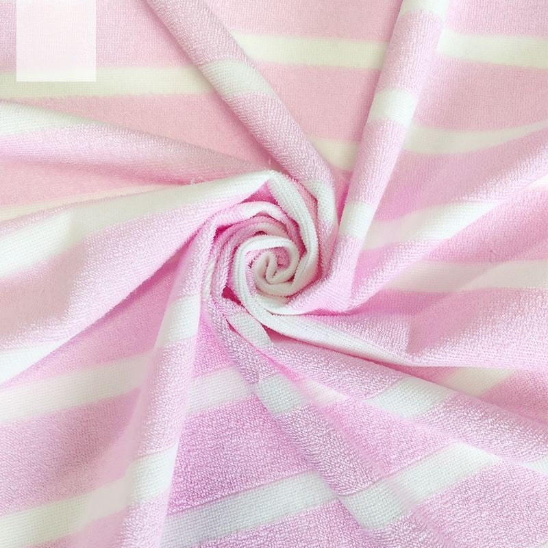 Solid strip terry fabric laminated TPU film
