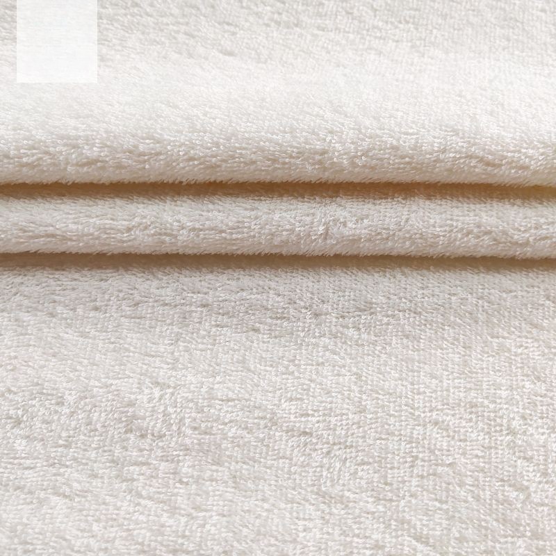 Solid 80%Cotton 20%polyester long loop terry fabric laminated TPU film