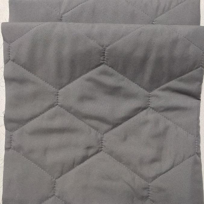 100% Polyester Grey Microfiber Diamond Quilted Fabric Laminated TPU film