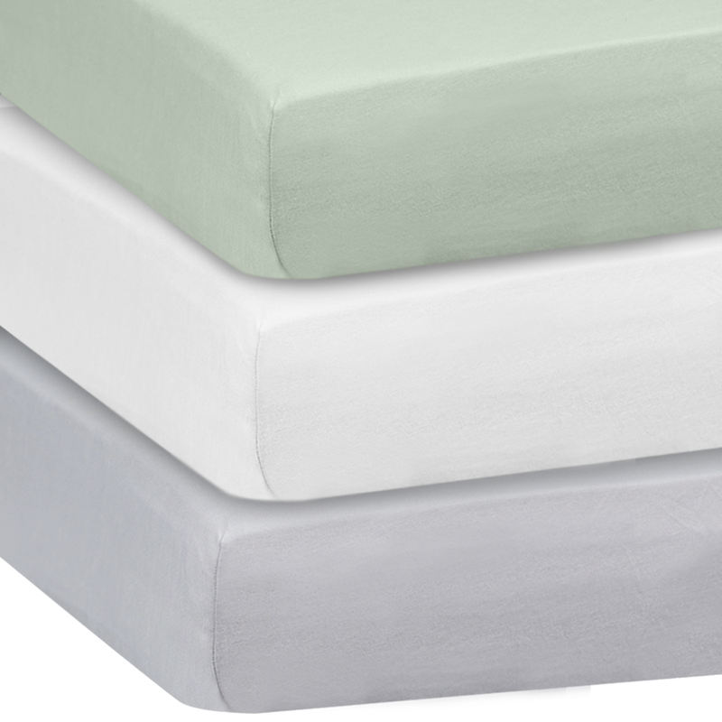 360° Snug Fit Cotton Knit Waterproof Crib Sheet for Standard Mattress