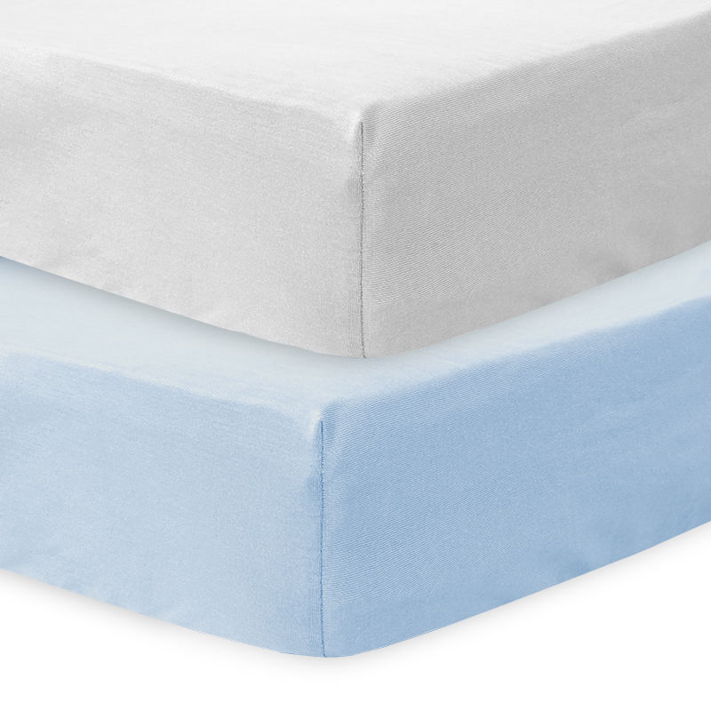 Premium Breathable Waterproof Cotton Knit Fitted Sheet for Crib & Toddler Bed