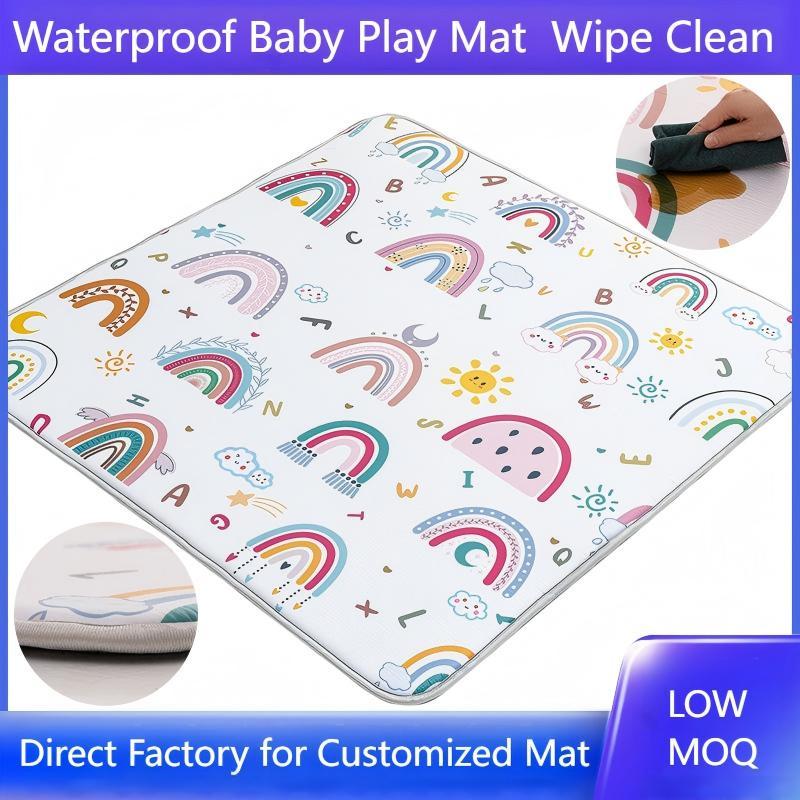 Waterproof Wipe Clean Baby Play Mat Thicken Foam Padded Playpen Mat