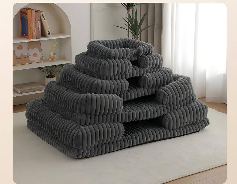 High-Density Orthopedic Memory Foam Dog Bed- TPU Waterproof Lining and Removable Fur Cover