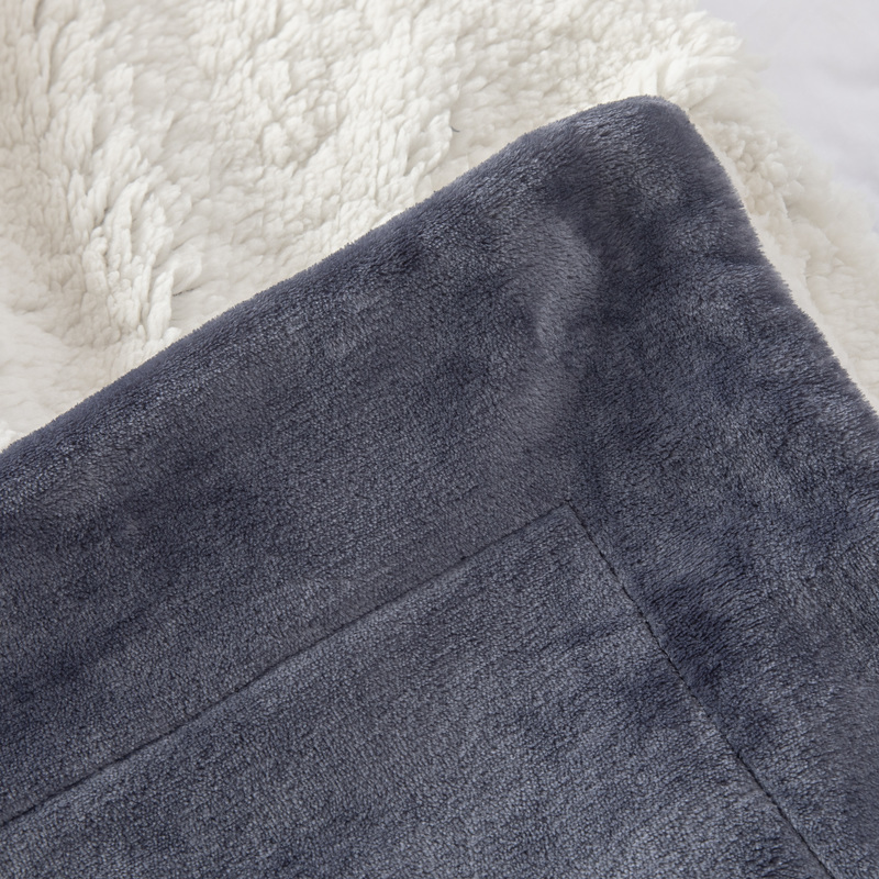 Customizable Double Layer Sherpa Blanket Thick Warm  Flannel Fleece Throw