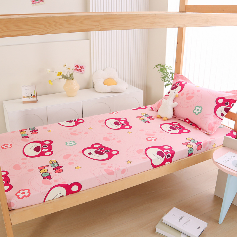 FizoHome Printed 100% Cotton Fitted Sheet