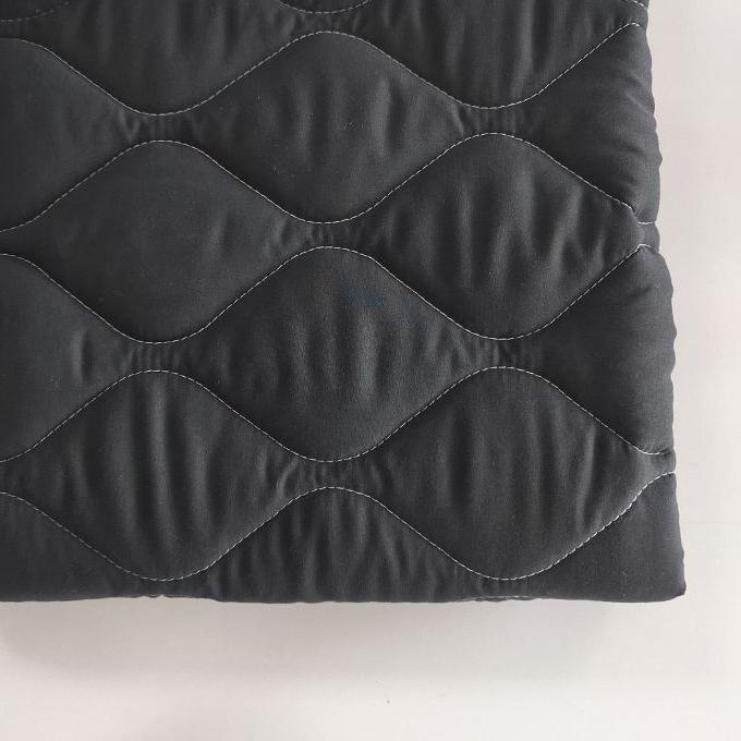 100% Polyester Grey Microfiber Customized Pattern Quilted Fabric Laminated TPU film