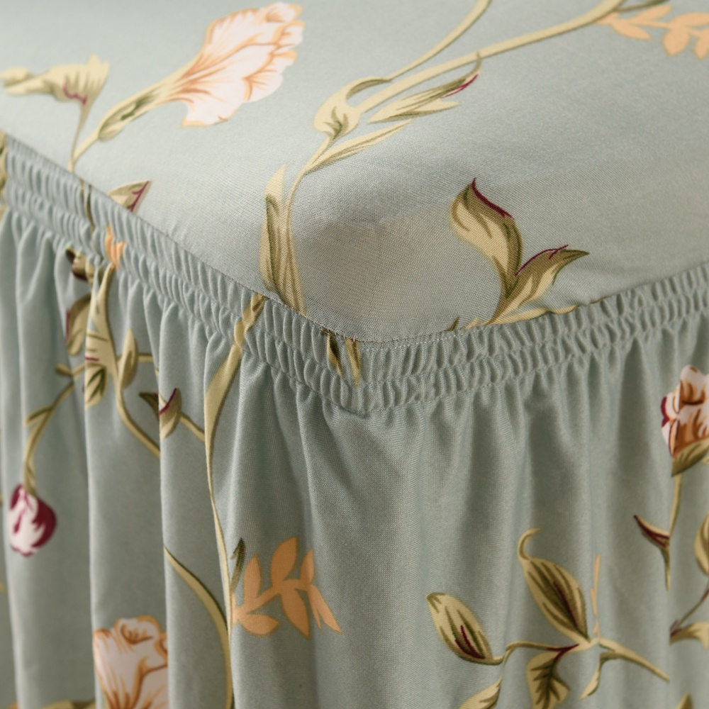 Printed Milk Silk Spandex Universal Stretch Banquet wedding chair cover with Skirt