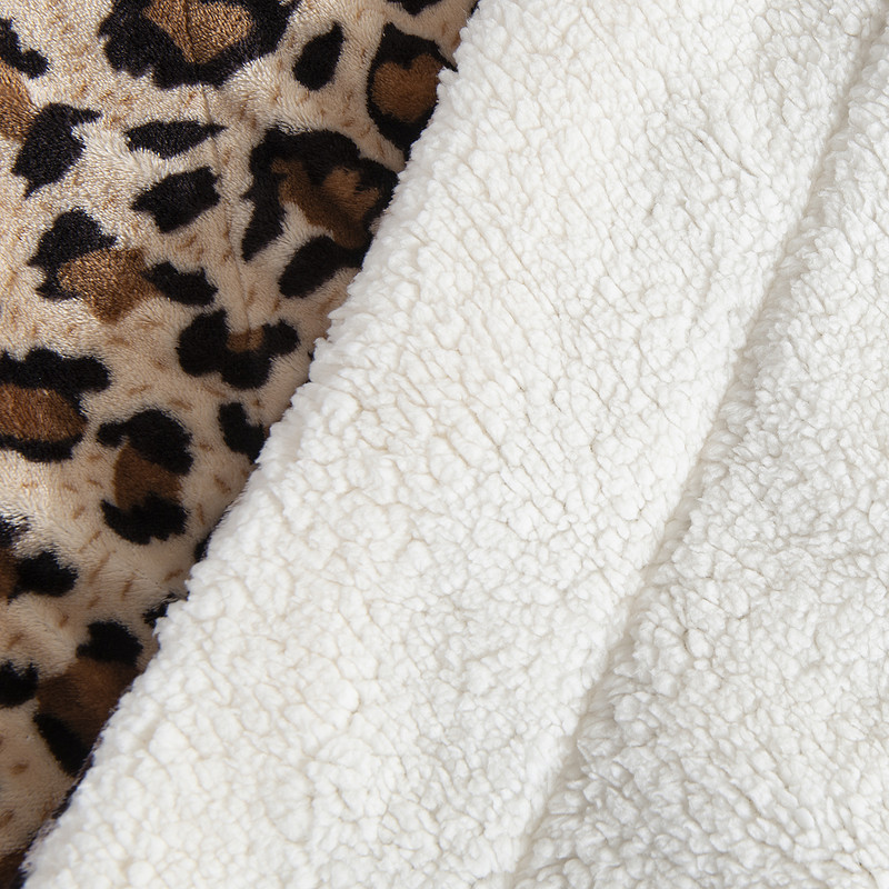 Custom Print Double Layer Flannel Fleece Sherpa Blanket 