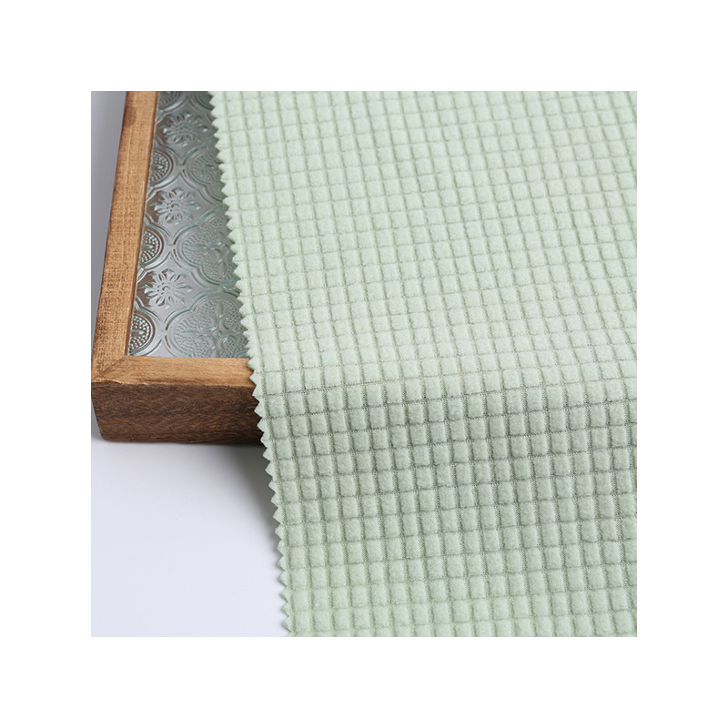 Plaid Jacquard Spandex Stretch Polar Fleece Different Colors in Stock