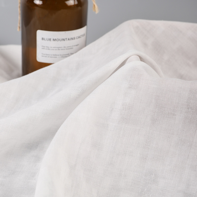 Two Layers Plain Weave Bamboo Cotton Muslin Fabric