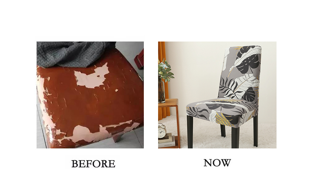 Printed Milk Silk Spandex Universal Stretch wedding chair covers