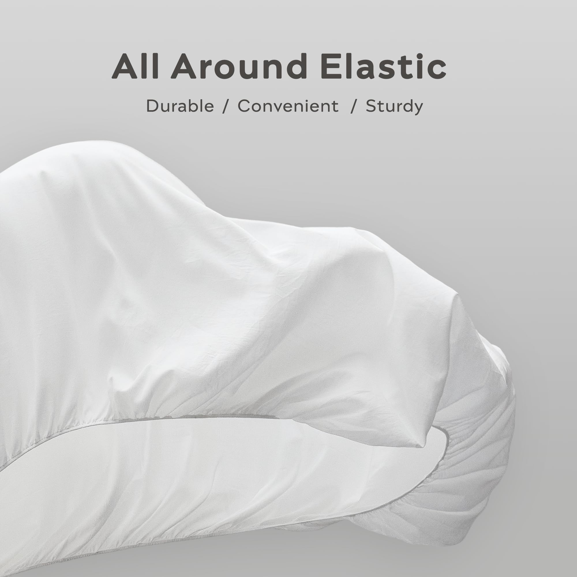 FizoHome Solid 100% Cotton Fitted Sheet