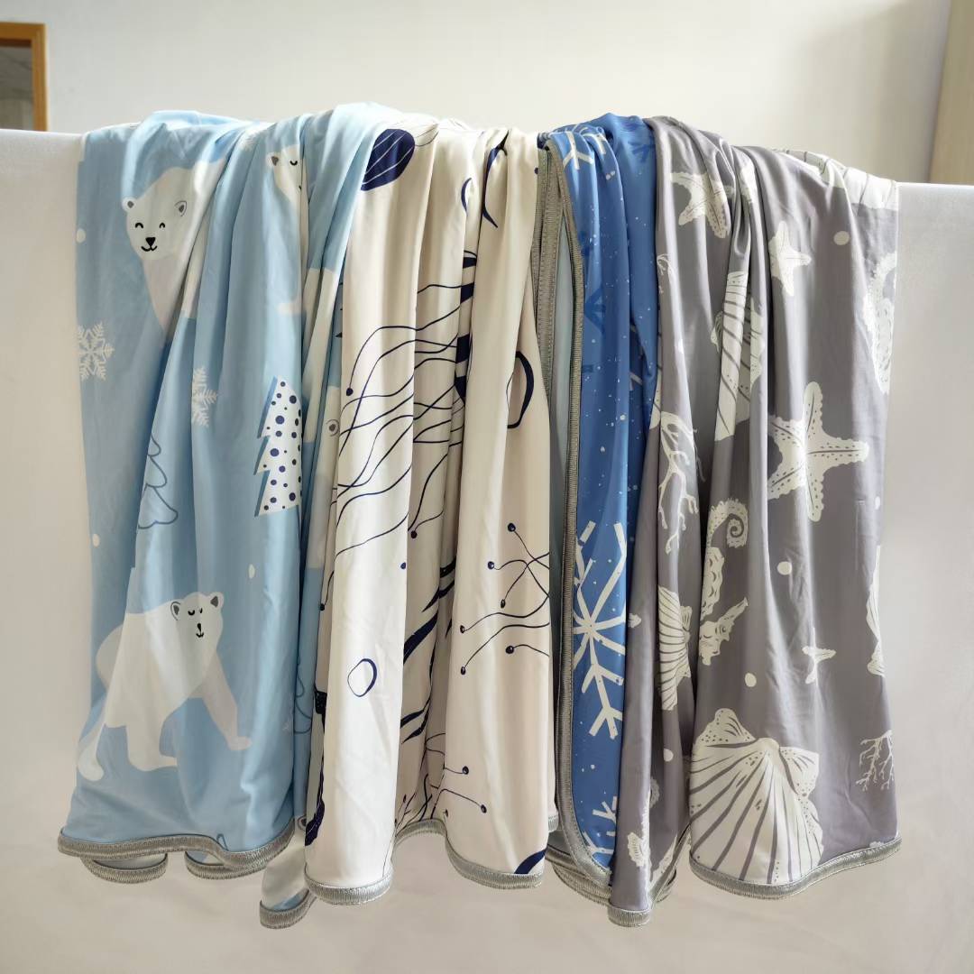 Printed Polyester Lightweight Summer Nylon Cooling Blanket