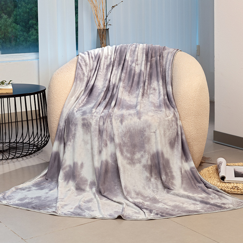 Dual-Sided Cooling Blanket – Cold Nylon + Cold Nylon With Tie Dye Effect Design