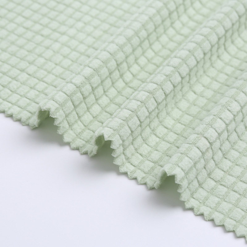 Plaid Jacquard Spandex Stretch Polar Fleece Different Colors in Stock