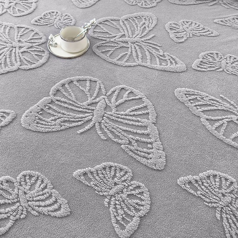Customizable Double Layer Butterfly Jacquard Tufted Fleece Sherpa Blanket