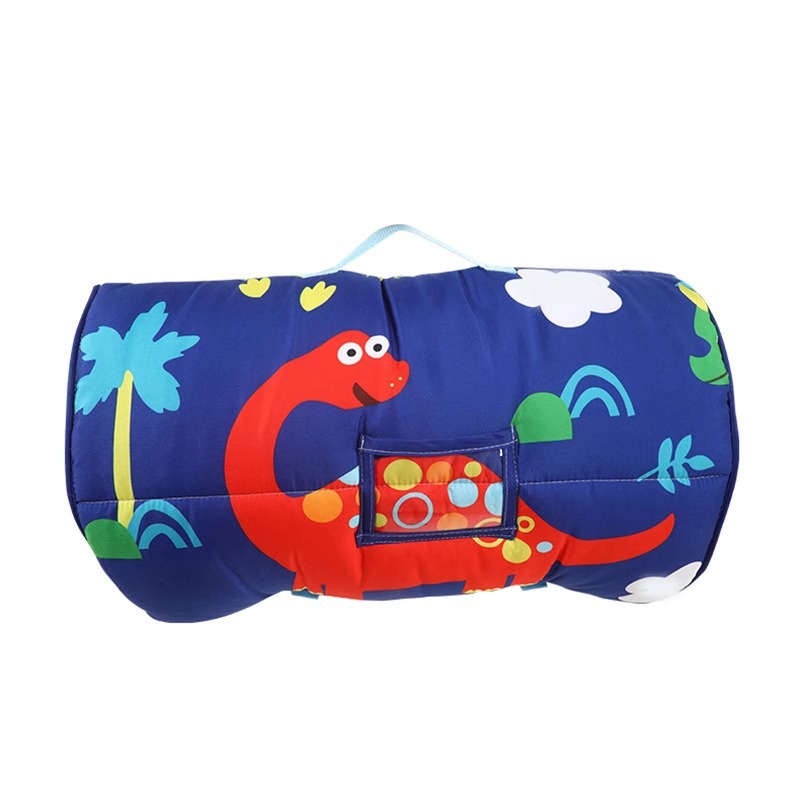 FizoHome Printed Microfiber and Plush Minky Toddler Nap Mat with Removable Pillow and Blanket