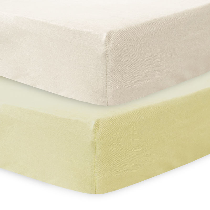 Premium Breathable Waterproof Cotton Knit Fitted Sheet for Crib & Toddler Bed
