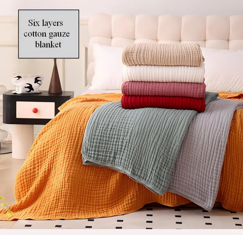 FizoHome Signature 6-Layer Cotton Gauze Throw