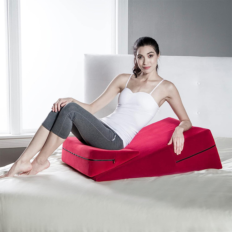 Luxury Velvet-Fleece  Intimacy Cushion Wedge Ramp Combo