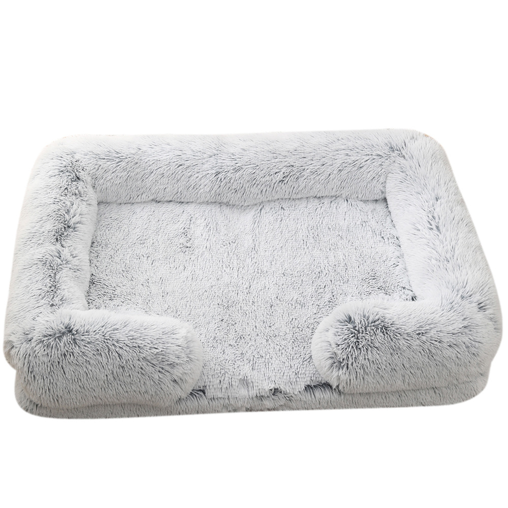 Premium Shag Long Fur Orthopedic Dog Beds - Waterproof Liner & Washable Cover