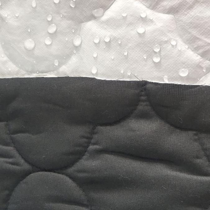 100% Polyester Grey Microfiber Cloud Quilted Fabric Laminated TPU film