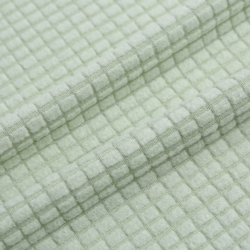 Plaid Jacquard Spandex Stretch Polar Fleece Different Colors in Stock