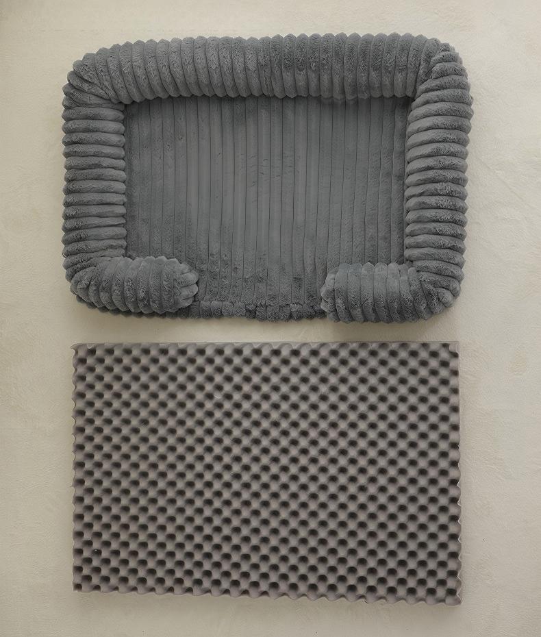 High-Density Orthopedic Memory Foam Dog Bed- TPU Waterproof Lining and Removable Fur Cover