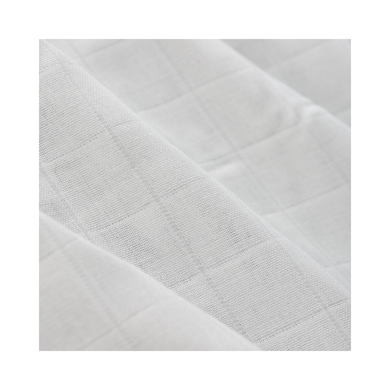 Two Layers Square Jacquard Bamboo Cotton Muslin Fabric