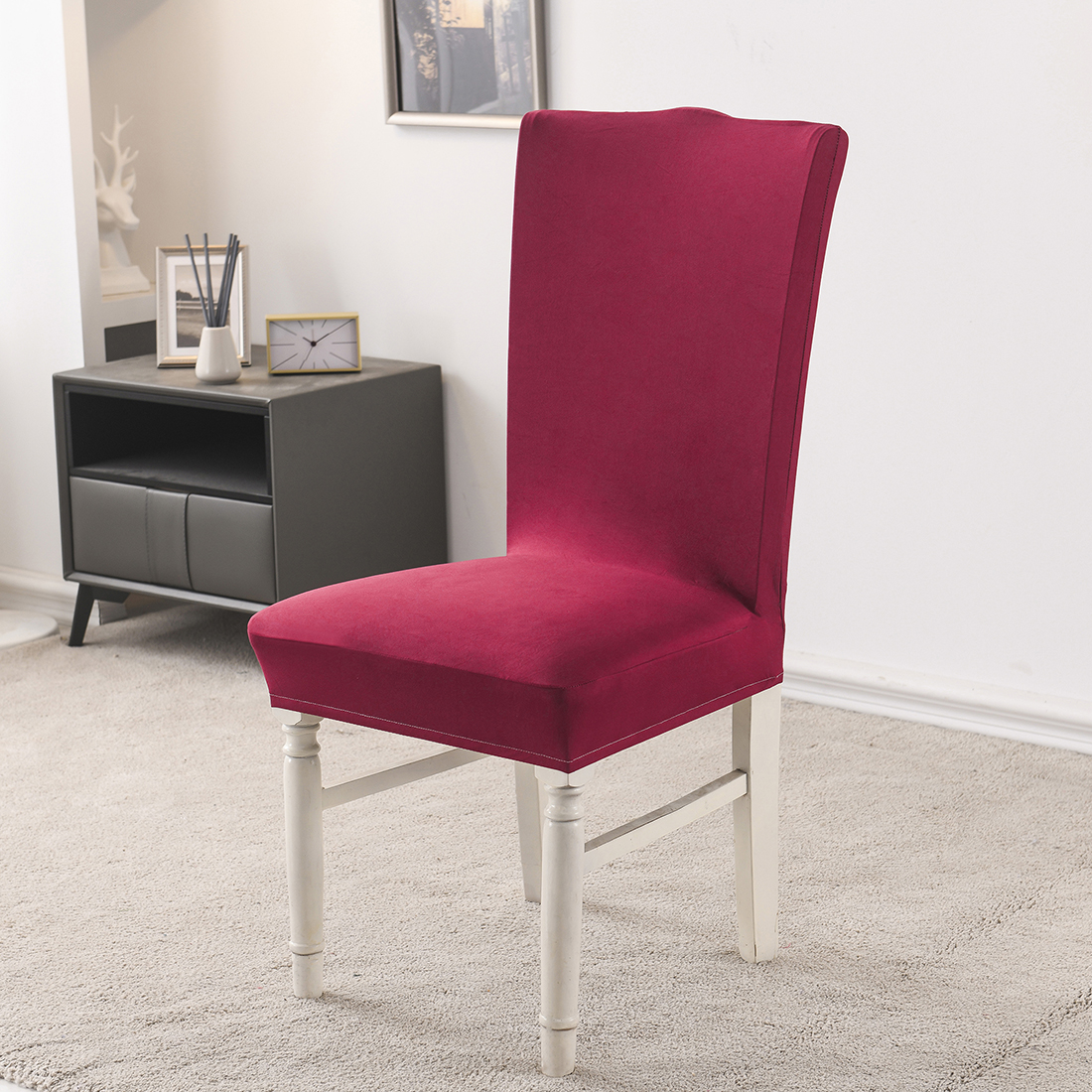 Milk Silk Poly Spandex Universal Stretch Dining Chair Cover