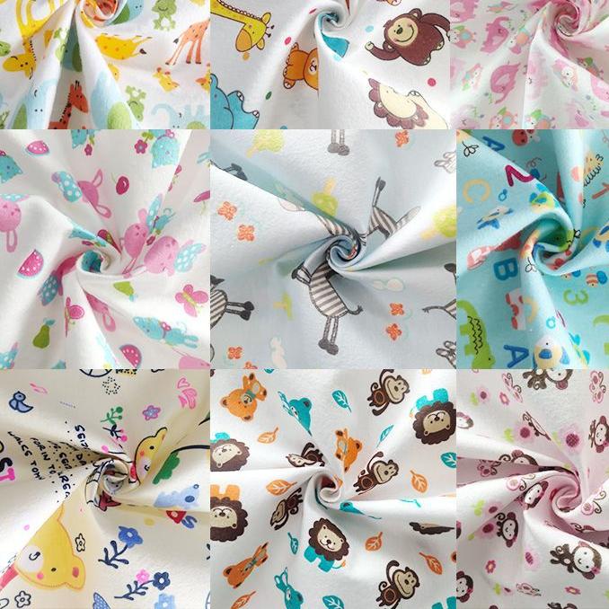  100% Cotton Printed Woven Flannel Fabric Laminated TPU film