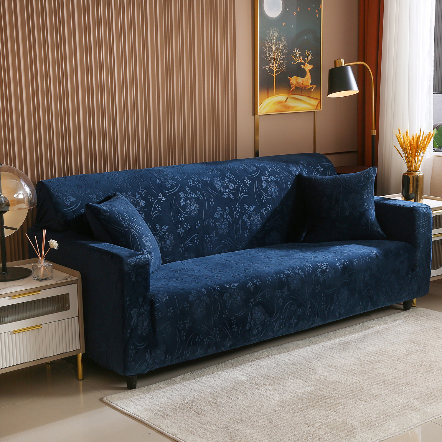 Spandex Crystal Velvet Jacquard Universal Stretch Sofa Cover