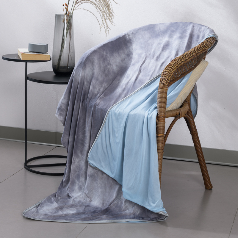 Dual-Sided Cooling Blanket – Cold Nylon + Cold Nylon With Tie Dye Effect Design